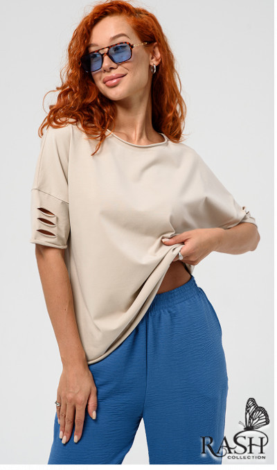 Футболка "Boho" бежевая Футболка "Boho" бежевая