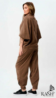 Брюки "Boho" микровельвет бежевый