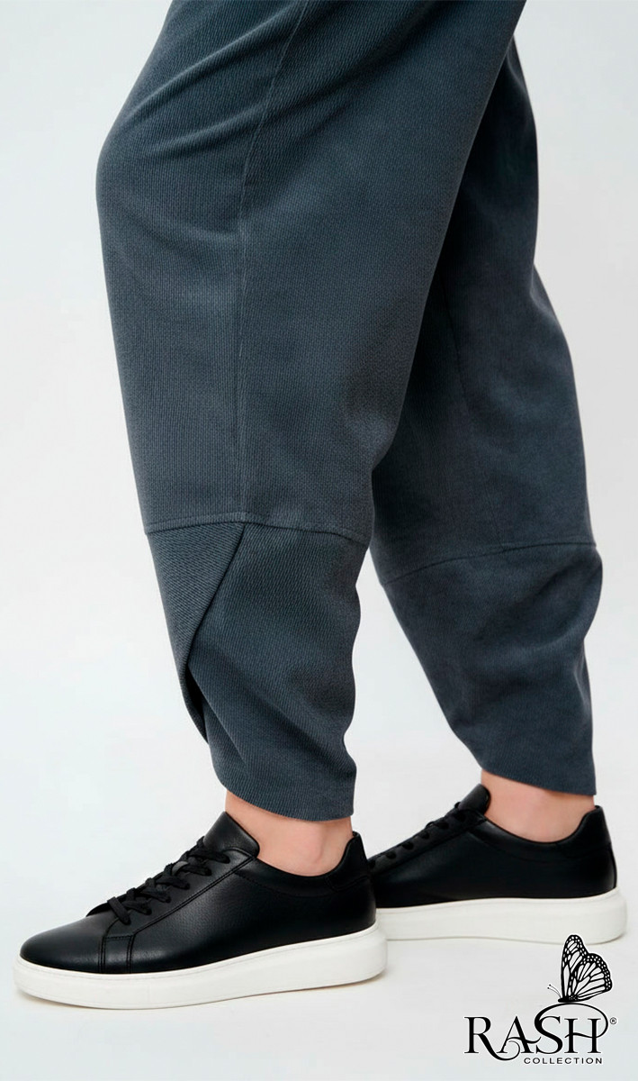 Брюки "Boho" микровельвет серый - 4