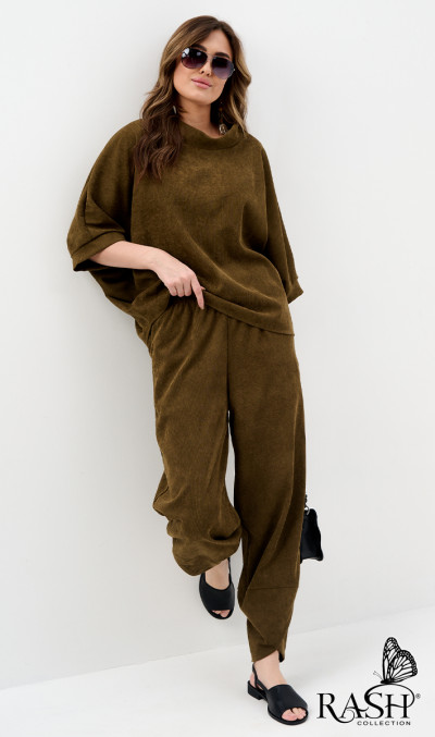 Костюм "Boho" микровельвет хаки