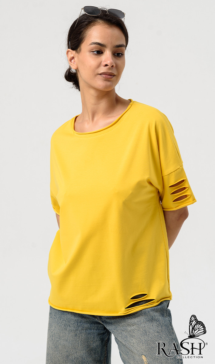 Футболка "Boho" горчица - 1