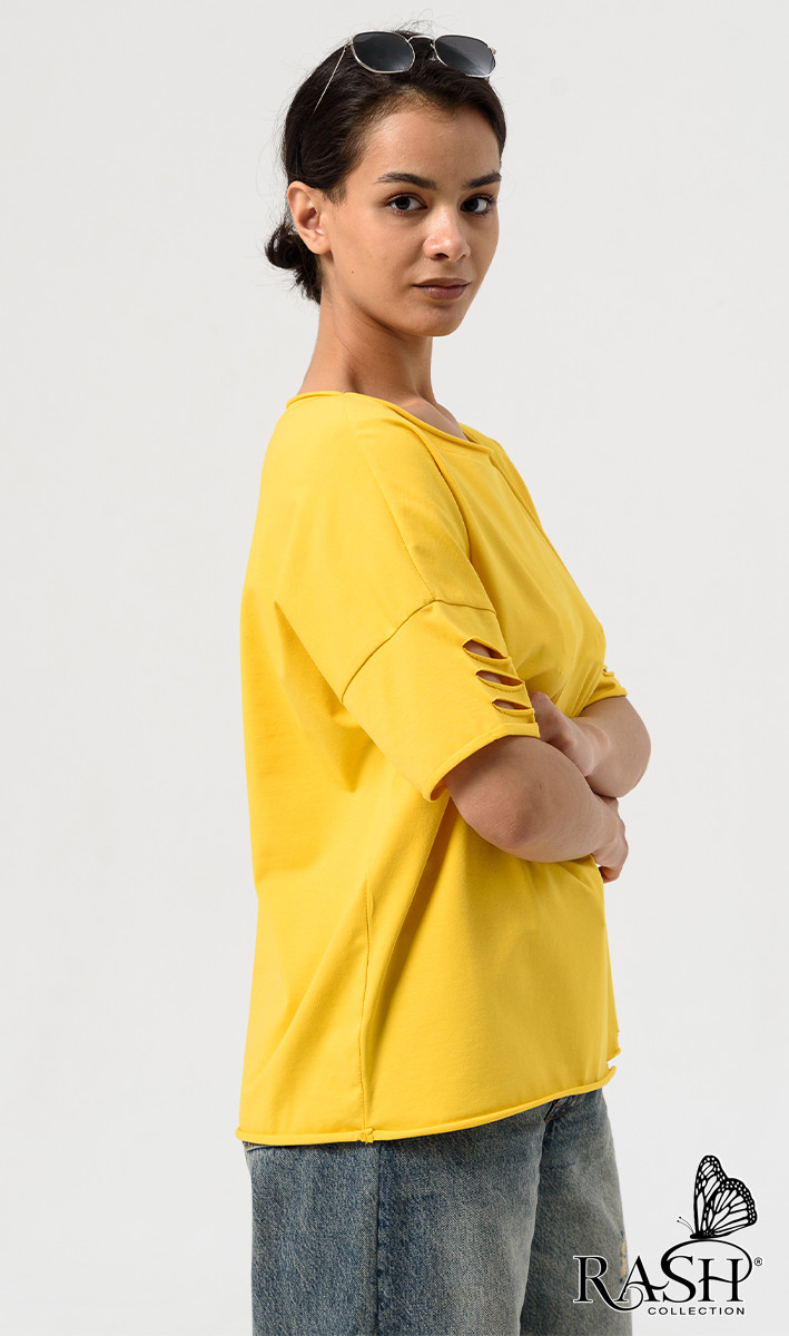 Футболка "Boho" горчица - 4
