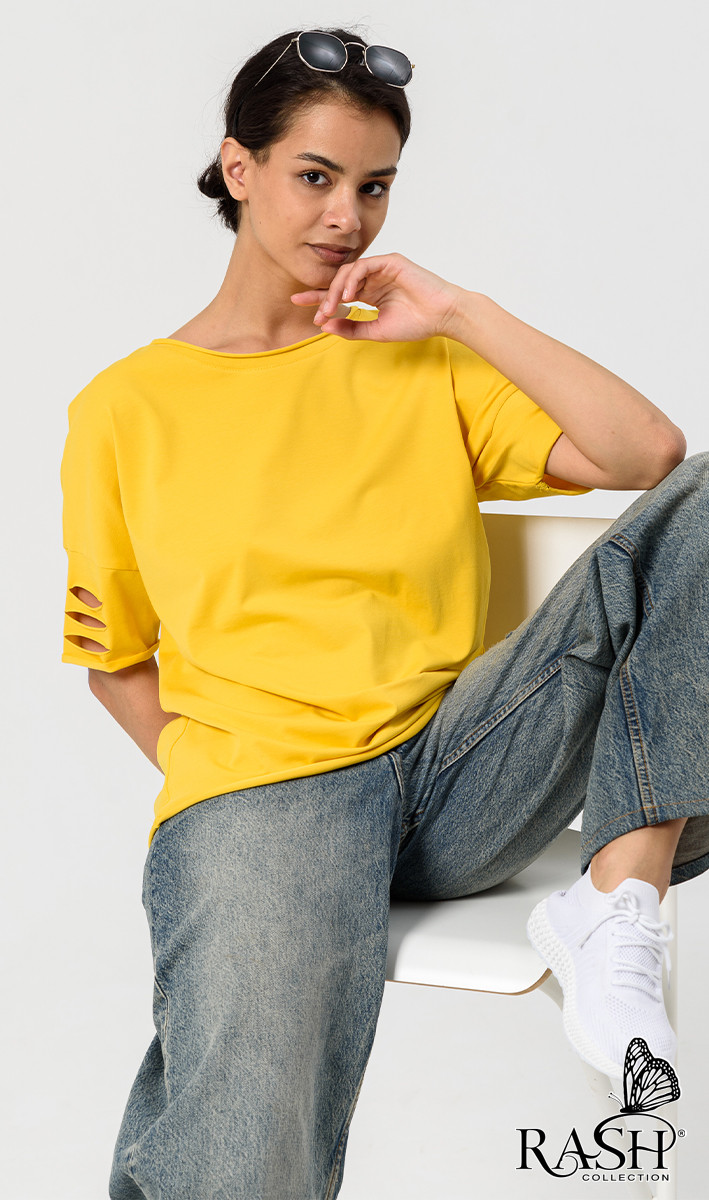 Футболка "Boho" горчица - 7
